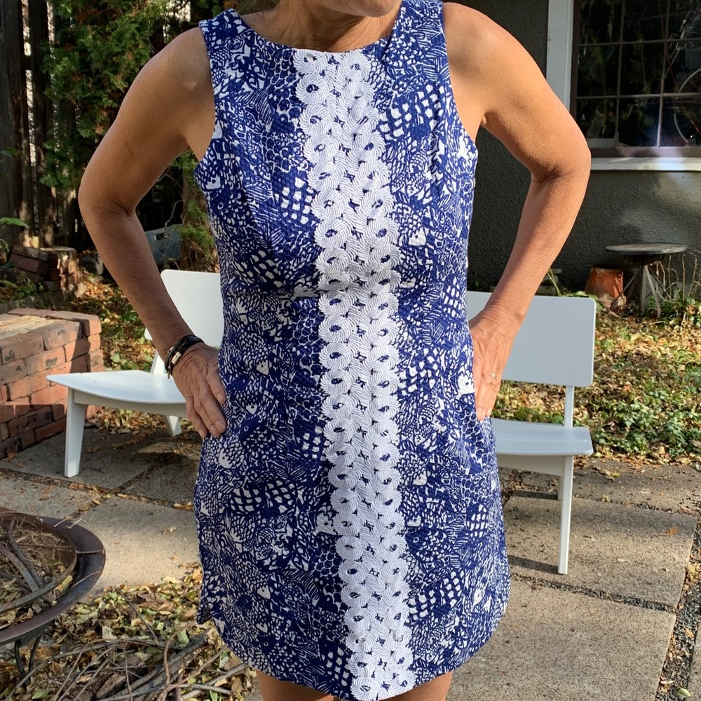 blue fish dress